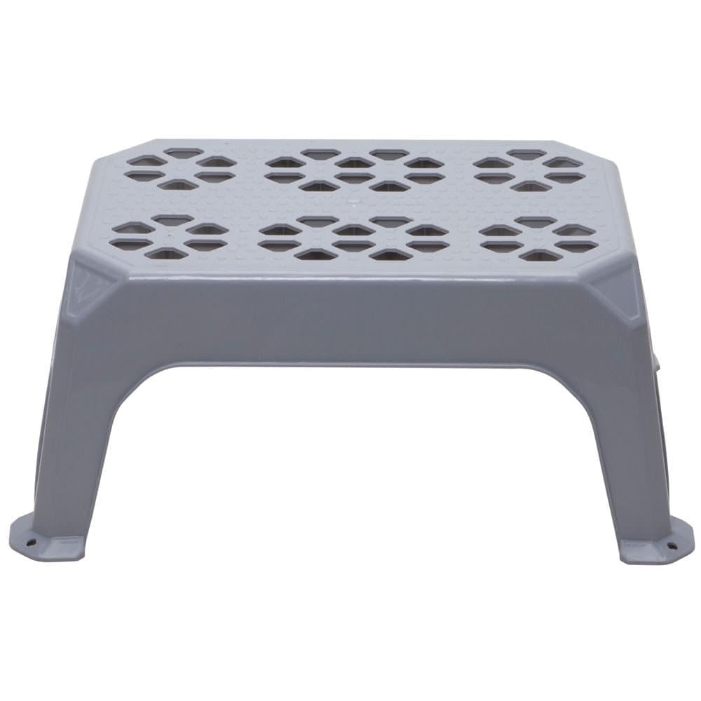 CAMCO 43470 Camco Durable Large Step Stool - Textured Platform Surface to Help Prevent Slipping – Lightweight & Sturdy – Design Excellent for RVs, Trailers, Trucks – 400 lb. Capacity – 23" x 16" x 9 ¼" - Gray (43470)