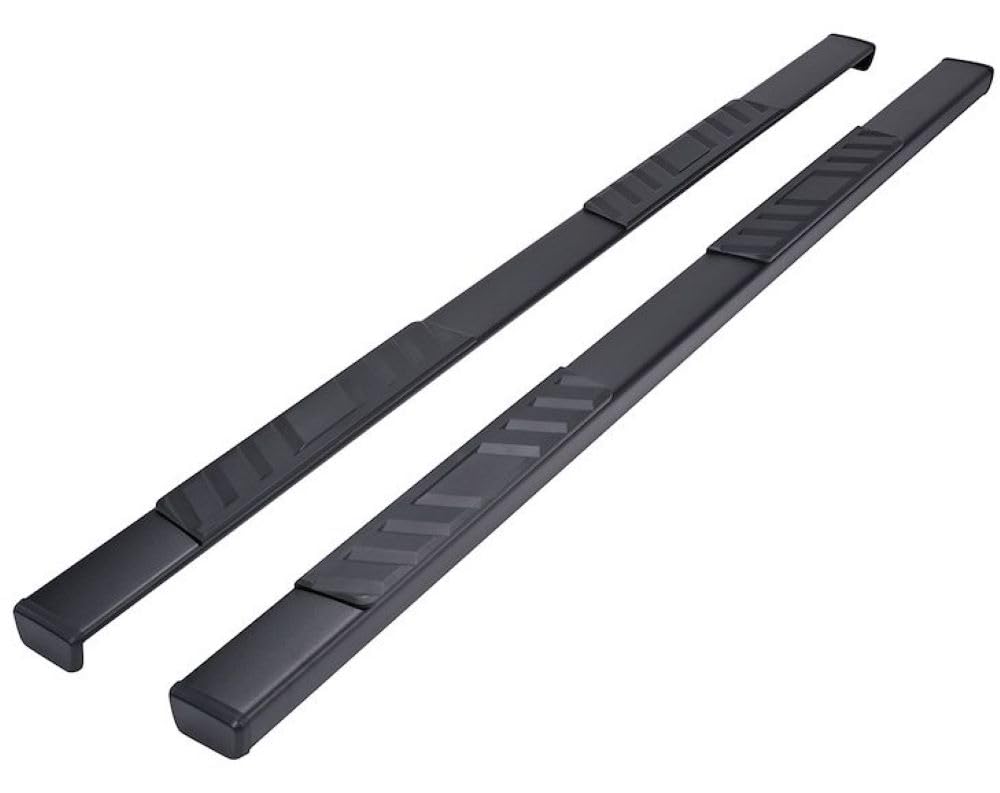 TRAILFX A4022B TrailFX A4022B Nerf Bars for Jeep Gladiator JT 2020-2025 Titanium Black Powder Coated Steel 4 Inch Trapezoid Straight Side Steps with Step Pads Plastic End Caps Rocker Panel Mount Running Board Pair