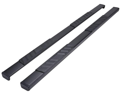 TRAILFX A4022B TrailFX A4022B Nerf Bars for Jeep Gladiator JT 2020-2025 Titanium Black Powder Coated Steel 4 Inch Trapezoid Straight Side Steps with Step Pads Plastic End Caps Rocker Panel Mount Running Board Pair