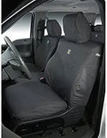 Covercraft Carhartt SeatSaver Custom Seat Covers — Fits 2019-2024 Ram 2500/3500 — 1st Row 40/20/40 Bench Seat, Duck Weave Gravel