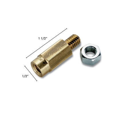 WIRTHCO 30600 Battery Doctor WirthCo 30600 Top Post Battery Terminal Bolt and Nut Extender, Solid Brass, 5/16-18 Stud, 1.44 Inch Overall Length, 1/2 Inch Hex