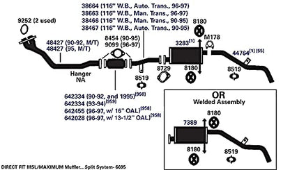 AP EXHAUST 44764 AP Exhaust Products 44764 Exhaust Tail Pipe
