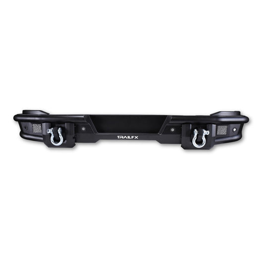 TRAILFX BR004T TrailFX Rear Bumper for Ford Bronco 2021-2025 Matte Black Powder Coated Steel Full Width D-Rings License Plate Bracket LED Cube Light Mounts TrailFX BR004T