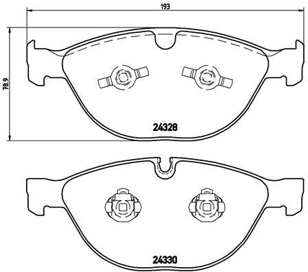 BREMBO P06066 Brembo P06066 Low-Met Front Disc Brake Pad Set BMW/JAGUAR OE# 34112284065