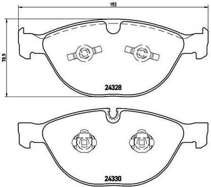 BREMBO P06066 Brembo P06066 Low-Met Front Disc Brake Pad Set BMW/JAGUAR OE# 34112284065