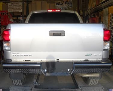 CATTLEMAN 4117 Cattleman HD 4117 Rear Pipe Bumper Fits Chevrolet 2500 HD/ 3500 HD 2020-2023 Gloss Black Powder-Coated Steel 1-Piece Bolt-On 4 Inch Schedule 40 Pipe Diamond Plate