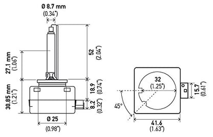 HELLA 178560831 Hella 178560831 BULB D3S PK32D-5 4300 K 42V 35W