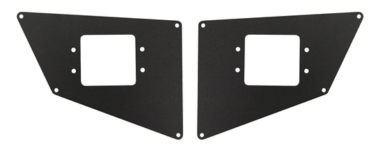 GO RHINO 281731T Go Rhino BR20 Light Plates - 3x3 Flush Mount | Mild Steel, Textured Black | 281731T | Fits Go Rhino BR20 Rear Bumpers (See description)