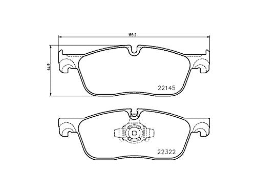 BREMBO P36035 Brembo P36035 Low-Met Front Disc Brake Pad Set LAND ROVER OE# LR090689