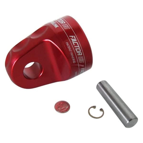 FACTOR 55 00110-01 Factor 55 00110-01 Prolink XTV Shackle D Ring for use with Steel Cables Synthetic Ropes up to 5/16 in Max Load Rating 6000 lb Ultimate Failure 22,000 lb Ideal for 4x4 Off Road Trips - Red