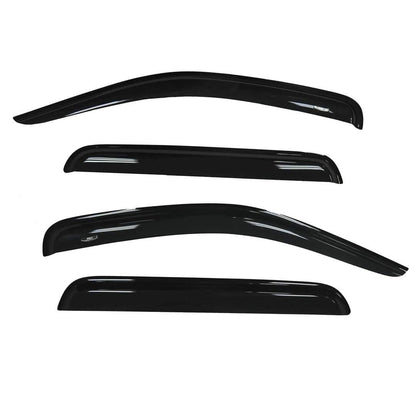 TRAILFX 4407H TrailFX Rainguard Window Vents Fits Nissan Frontier Crew Cab 2005-2021 Smoked Acrylic Low Profile Tape-On Side 4 Piece Window Deflectors TrailFX 4407H