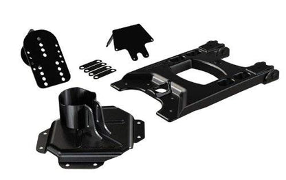 TERAFLEX 4838150 TeraFlex 4838150 JK/JKU Alpha Hinged Carrier & Alpha HD Adjustable Spare Tire Mounting Kit-Complete , black