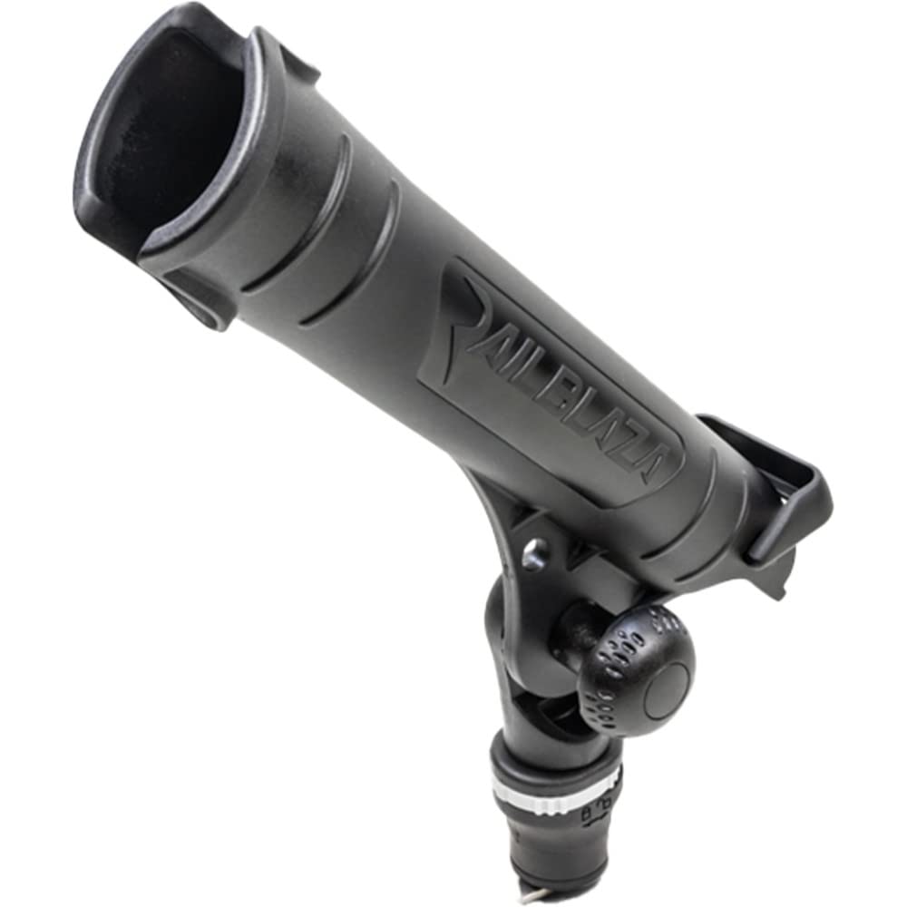 RAILBLAZA 08-4118-11 RAILBLAZA Kayak Rod Holder Tube with MiniPort Track Mount Base for Baitcasting, Spinning and Conventional Reels