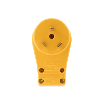CAMCO 55245 Camco 55245 30A Plug with PowerGrip - Clamshell, Yellow|Yellow