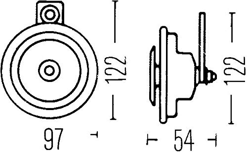 Hella 922000731 Sharptone 12V High Tone / Low Tone Twin Horn