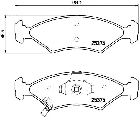 BREMBO P30074 Brembo P30074 Low-Met Rear Disc Brake Pad Set HYUNDAI/JEEP OE# 68144432AA