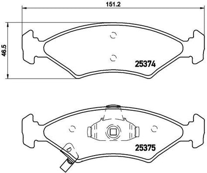 BREMBO P30074 Brembo P30074 Low-Met Rear Disc Brake Pad Set HYUNDAI/JEEP OE# 68144432AA