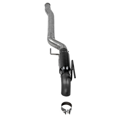 FLOWMASTER 817958 Flowmaster 817958 Outlaw Extreme High Clearance Cat-Back Exhaust Kit 3 Inch 409 Stainless Steel Black Single Dump Style Turndown Compatible with 2020-2024 Jeep Gladiator JT 3.6L V6