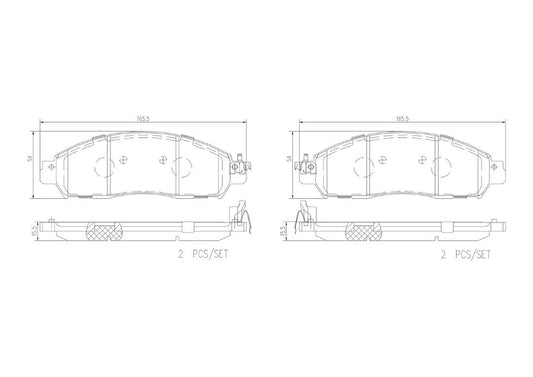 BREMBO P56120N Brembo P56120N Premium Ceramic Front Disc Brake Pad Set NISSAN OE# D10605TA0A