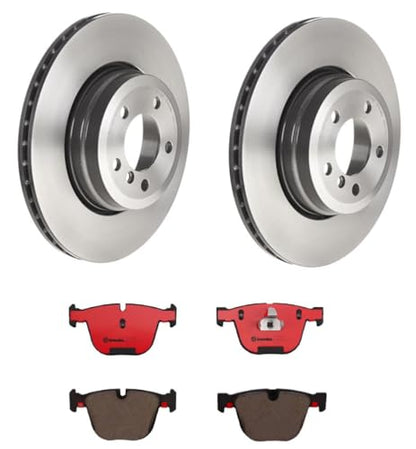 BREMBO KT00A77 Brembo - Rear Brake Kit for BENTLEY/BMW/ROLLS-ROYCE- Ceramic Brake Pads (P06026N) and Rotors (09.A712.11). Kit #KT00A77
