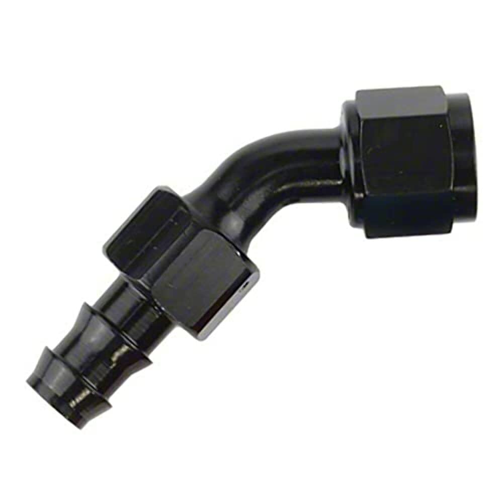 SPEEDFX 520845BK Speedfx 520845BK -8AN X 45 BLK PUSH-ON HOSE END