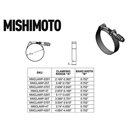 MISHIMOTO MMCLAMP-25T Mishimoto - MMCLAMP-25T Stainless Steel Constant Tension T-Bolt Clamp, 2.48" – 2.76" (63MM – 70MM)