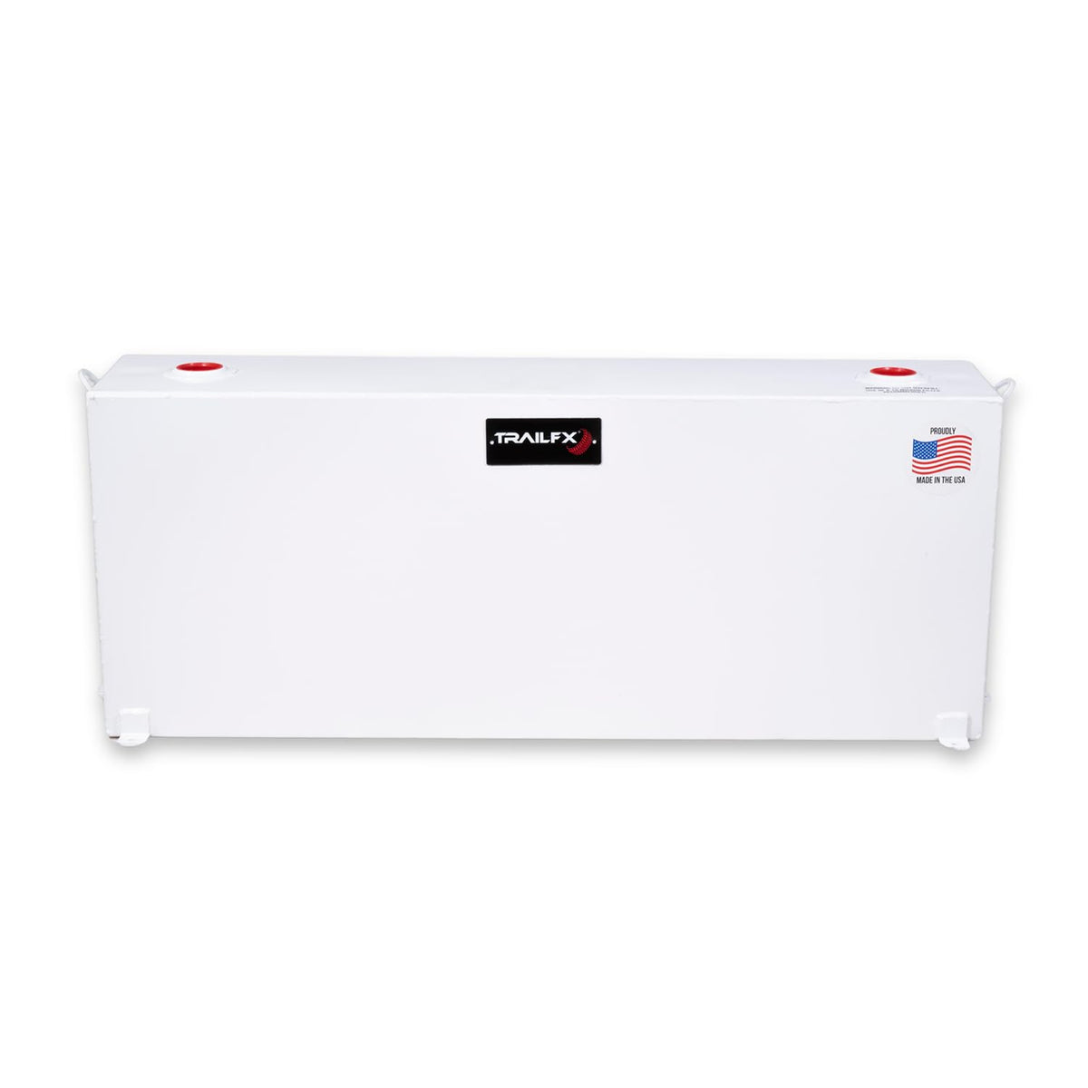 TRAILFX 21040SW TrailFX 21040SW Liquid Transfer Tank 37 Gallon Capacity Rectangular Vertical Steel Tank Gloss White Powder Coat Vented Lockable Cap For Diesel and Non-Flammable Liquids