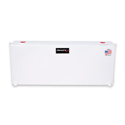TRAILFX 21040SW TrailFX 21040SW Liquid Transfer Tank 37 Gallon Capacity Rectangular Vertical Steel Tank Gloss White Powder Coat Vented Lockable Cap For Diesel and Non-Flammable Liquids