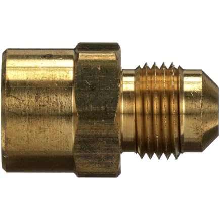 GATES G60660-0604 Gates - Male SAE 45 Deg Flare to Female Pipe T1 Thread 5/8-18in T2 Thread 1/4-18in A1 3/8in OD (G60660-0604)