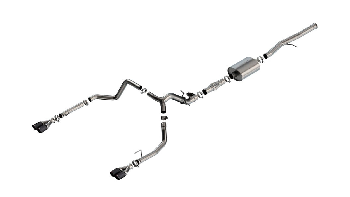 BORLA 140997CFBA Borla 2024 Chevy Silverado 1500 6.2L V8 ATAK Catback Exhaust w/ Simulator - CF Black Anodized