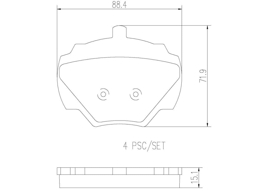 BREMBO P44001N Brembo P44001N Premium Ceramic Rear Disc Brake Pad Set LAND ROVER OE# RTC3164
