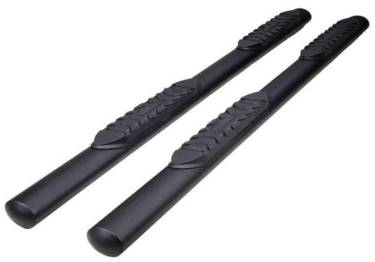 TRAILFX A1555T TrailFX Nerf Bars Fits Ford Bronco 4 Door 2021-2025 Steel 4 Inch Oval Straight Powder Coated Black with Step Pads Rocker Panel Mount Running Boards TrailFX A1555T