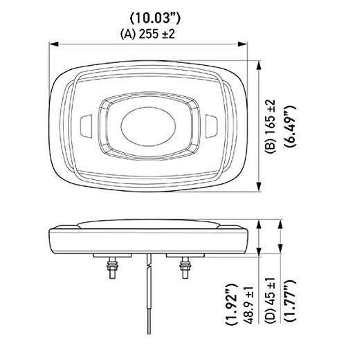 Hella 014566121 L/BAR MINI-10INCH LED MV MAG AMBER