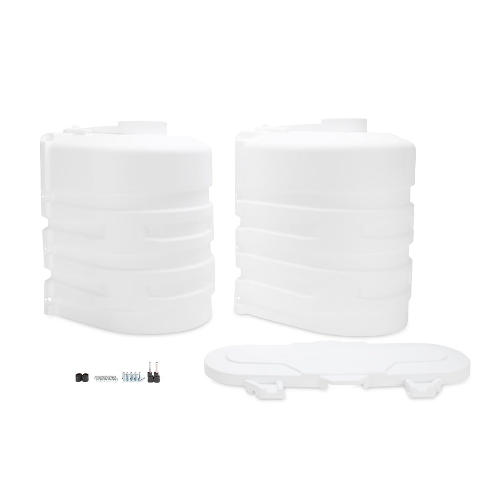 CAMCO 50503 Camco Double RV 20-lb. Propane Tank Cover, White