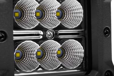 GO RHINO 751803023FCS Go Rhino Xplor Lighting: Bright Series 3x3 LED Cube Flood Light Kit (Pair) | Surface Mount (Threaded Stud Mount) Aluminum, Black | 751803023FCS