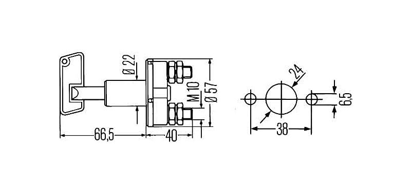 Hella 002843011 Series 100A Rating Battery Master Switch, Multi