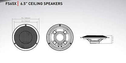 FURRION LLC FS65W Furrion 6.5" 30-Watt Indoor Wall-Mount/Ceilling Speaker for RV, Camper or Trailer with Flush Mount Design (White) - FS65W