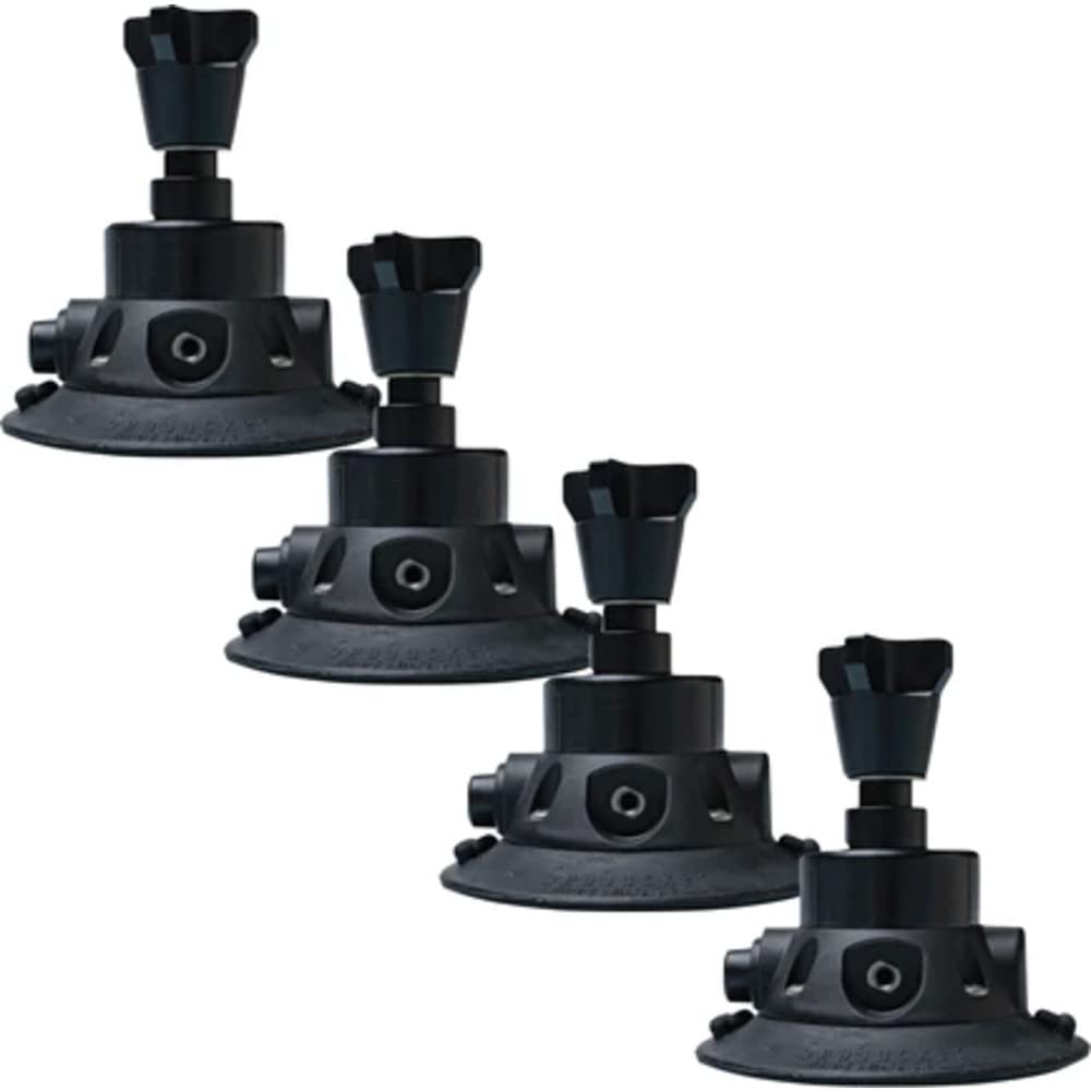 SEASUCKER SM2700 SEASUCKER Floor Jack Mount, Suction Cup Mount, 4-Piece, Aluminum, Black Anodized, Hi-Lift Jacks, Kit