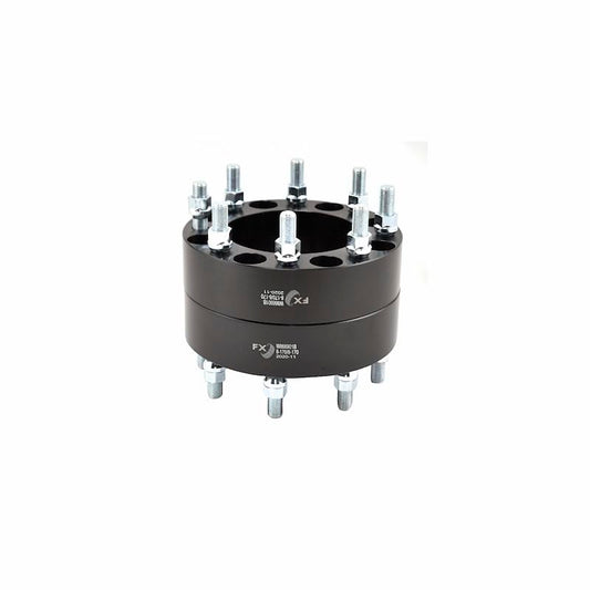 TRAILFX W866901N TrailFX Wheel Spacer W866901N, 8 x 6.69 Inch Bolt Pattern, 2 Inch Thickness, 125 Millimeter Hub Size, Black, Aluminum, Set Of 2, 16 Open End Conical Seat Lug Nuts, Fits 2005-2007 Ford F-250 Super Duty