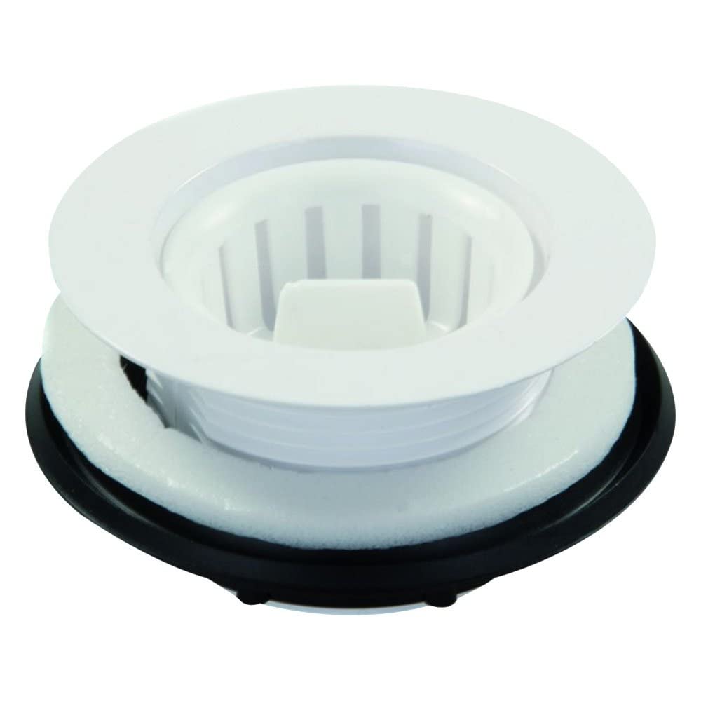 JR PRODUCTS 95015 JR Products 95015 Strainer with Threaded Basket - White