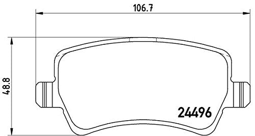 BREMBO P86021 Brembo P86021 Low-Met Rear Disc Brake Pad Set LAND ROVER/VOLVO OE# LR043714