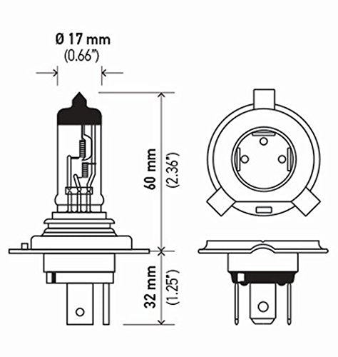 Hella 9003LL Long Life Bulb, 12V, 60/55W