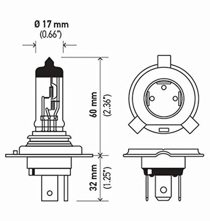 Hella 9003LL Long Life Bulb, 12V, 60/55W