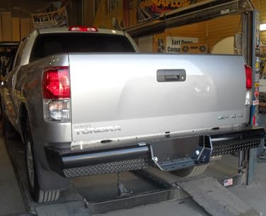 CATTLEMAN 4552 Cattleman HD 4552 Rear Pipe Bumper Fits Toyota Tundra 2000-2006 Gloss Black Powder-Coated Steel 1-Piece Bolt-On 4 Inch