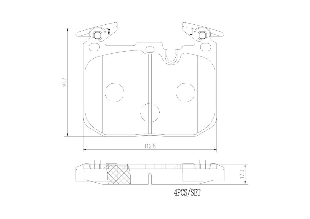 BREMBO P06096N Brembo P06096N Premium Ceramic Front Disc Brake Pad Set BMW OE# 34116878882