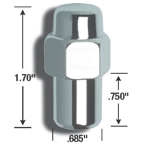 GORILLA 73188 Gorilla Automotive 73188 Chrome Standard Mag Lug Nuts (1/2" Thread Size)