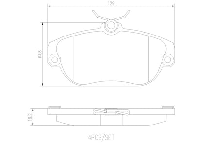 BREMBO P86007N Brembo P86007N Premium Ceramic Front Disc Brake Pad Set VOLVO OE# 31302996