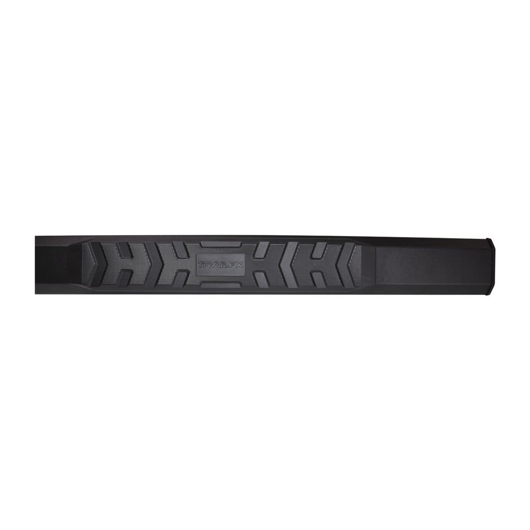 TRAILFX AL4015B TrailFX AL4015B Nerf Bars Fits 2004-2015 Nissan Titan Crew Cab | Titanium Black Powder Coated Aluminum Side Steps with Step Pads | Rocker Panel Mount, Set of 4-1/2 Inch Hexagonal Running Boards