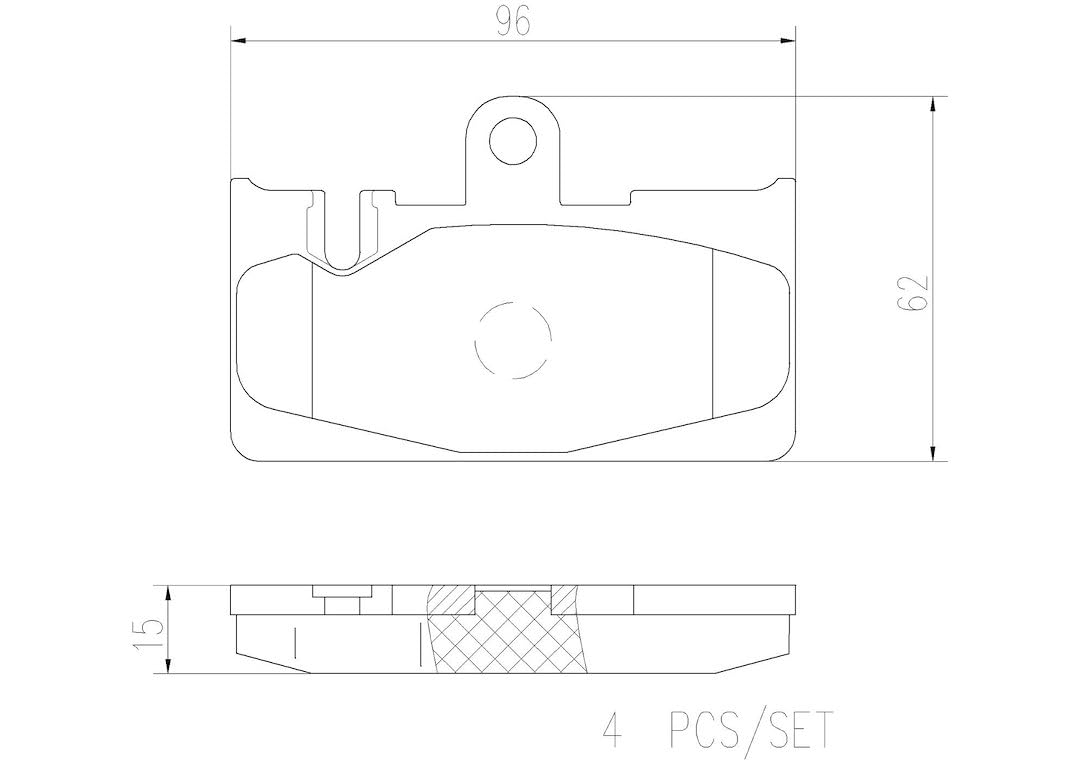 BREMBO P83059N Brembo P83059N Premium Ceramic Rear Disc Brake Pad Set LEXUS OE# 0446650120