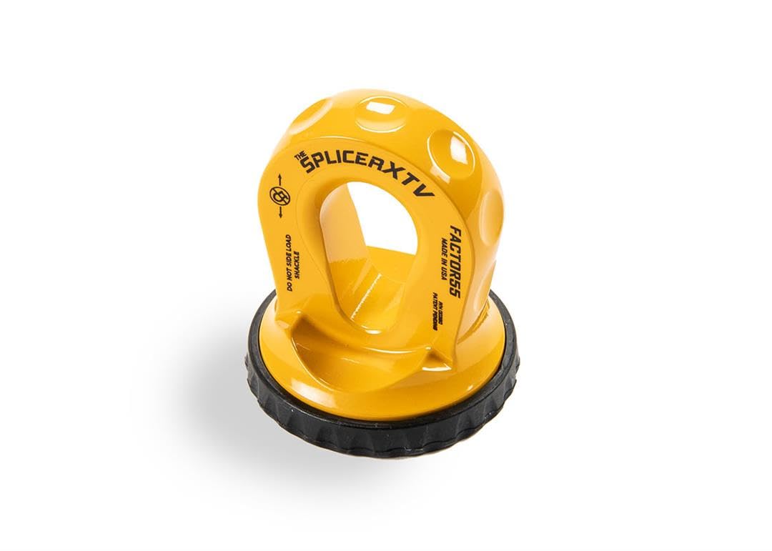 FACTOR 55 00355-03 Factor 55 XTV Splicer Synthetic Rope Shackle Mouting Thimble, Fits Pin/Bow End of 1/2 and 5/8" Shackles - Yellow